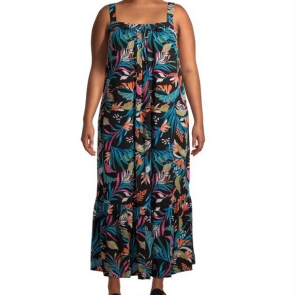 Terra & Sky Black Floral Dress - Picture 2 of 7